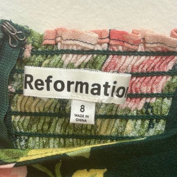 Reformation Sigmund Dress in Belvedere Green Floral - Picture 8 of 8